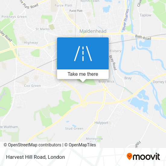 Harvest Hill Road map