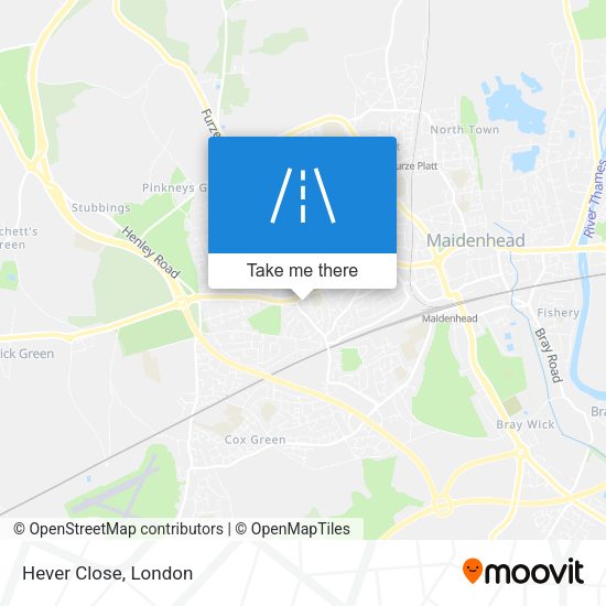 Hever Close map