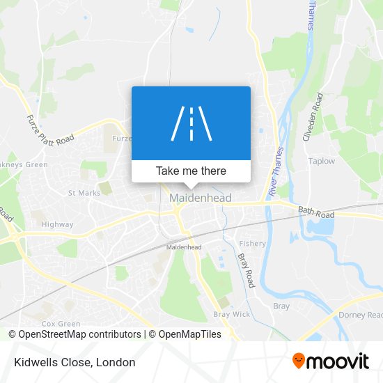 Kidwells Close map