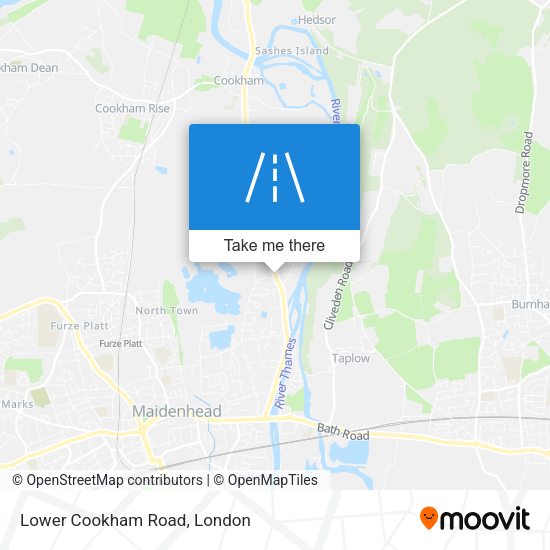 Lower Cookham Road map