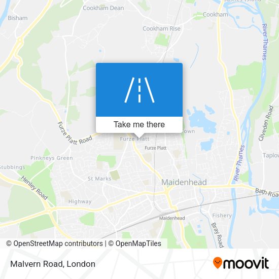 Malvern Road map