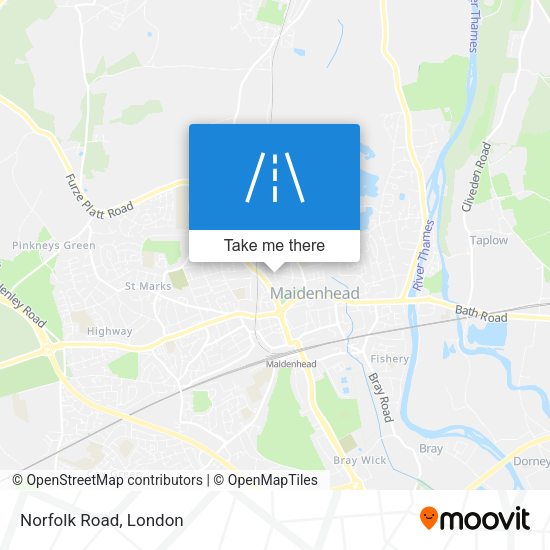 Norfolk Road map
