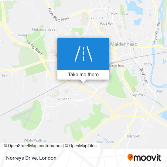 Norreys Drive map