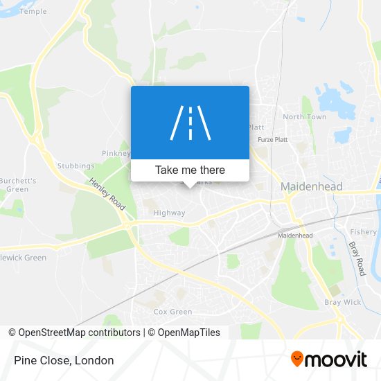 Pine Close map