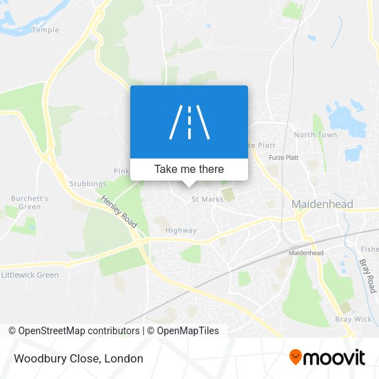 Woodbury Close map
