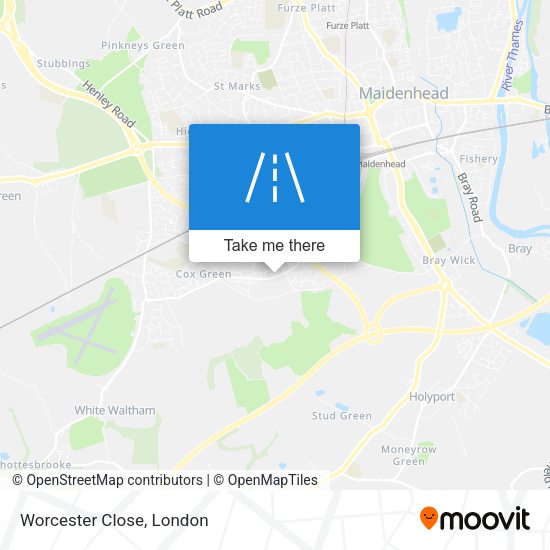 Worcester Close map