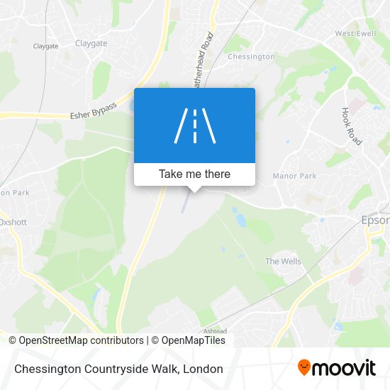Chessington Countryside Walk map