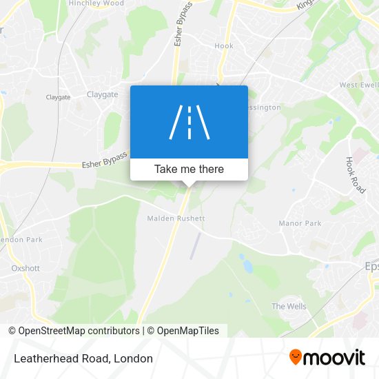 Leatherhead Road map