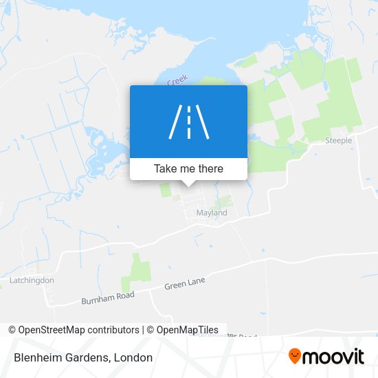 Blenheim Gardens map