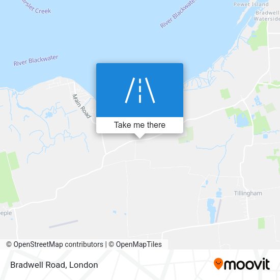 Bradwell Road map