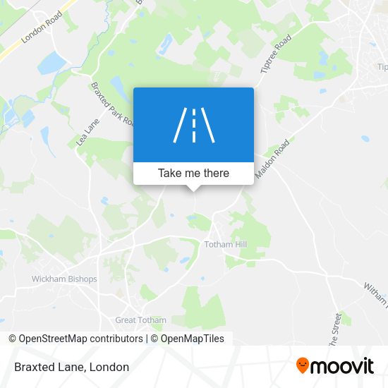 Braxted Lane map