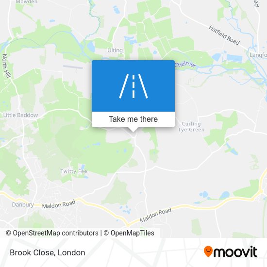 Brook Close map