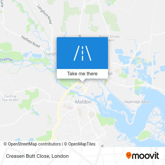Creasen Butt Close map