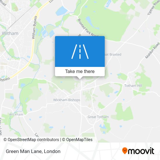Green Man Lane map