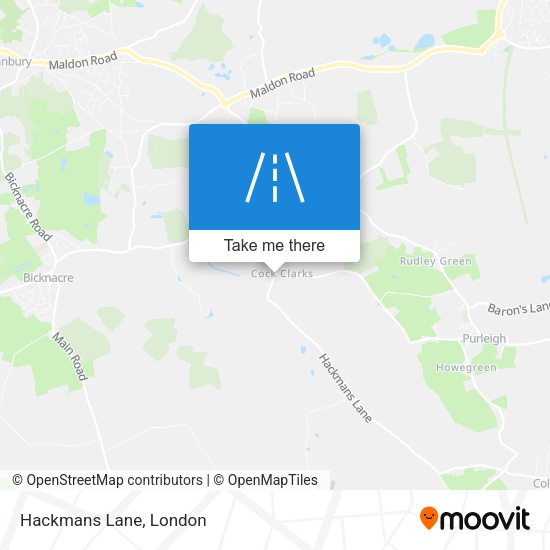 Hackmans Lane map