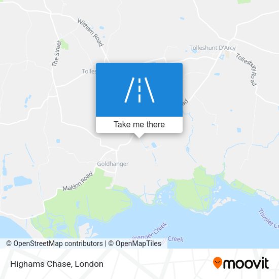 Highams Chase map