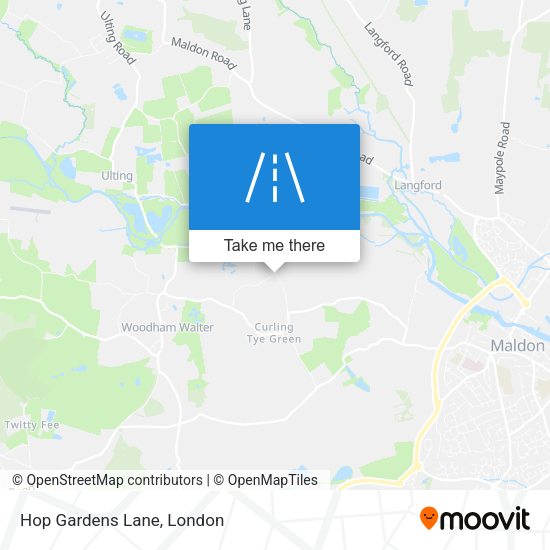 Hop Gardens Lane map