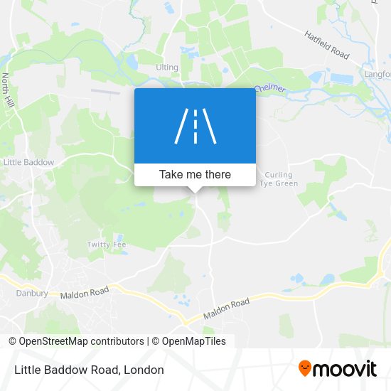 Little Baddow Road map