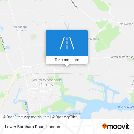Lower Burnham Road map