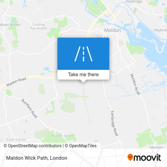 Maldon Wick Path map