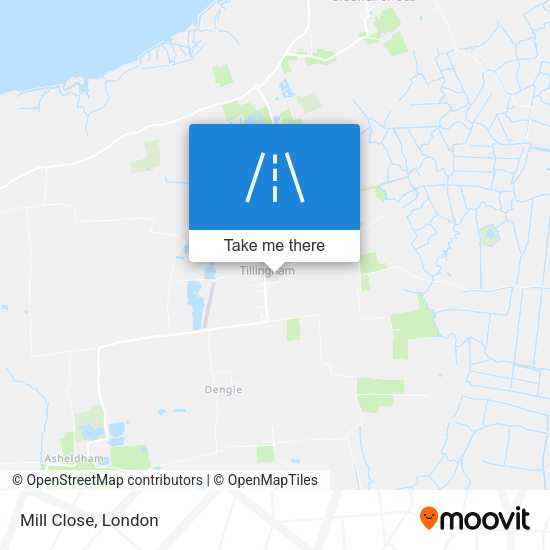 Mill Close map