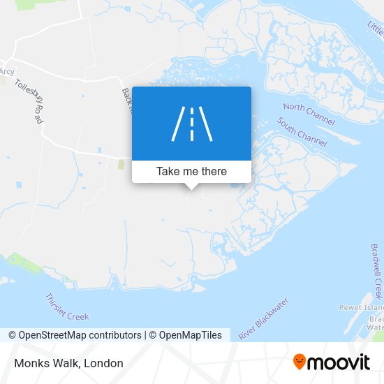 Monks Walk map