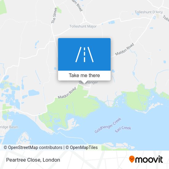 Peartree Close map