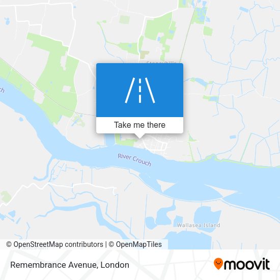 Remembrance Avenue map