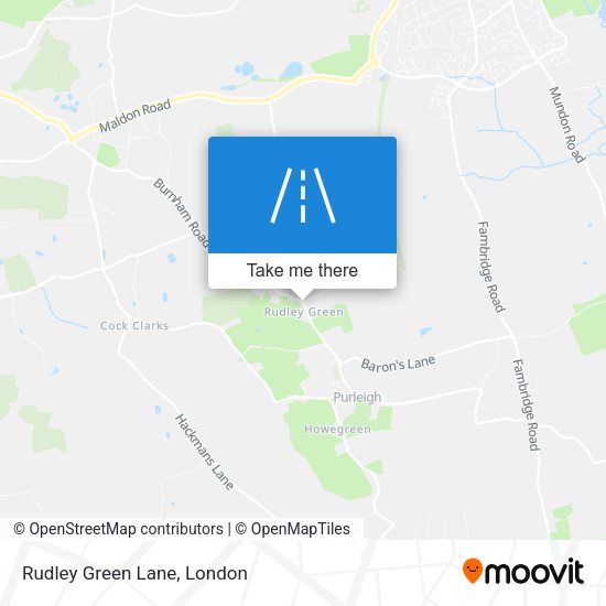 Rudley Green Lane map