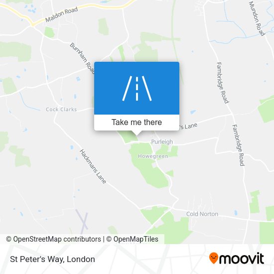 St Peter's Way map