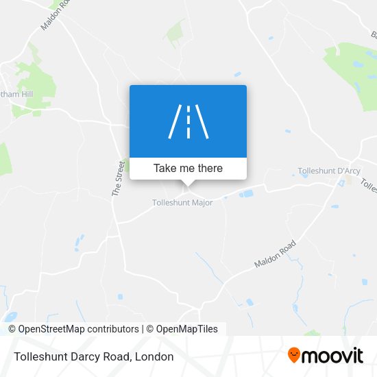 Tolleshunt Darcy Road map