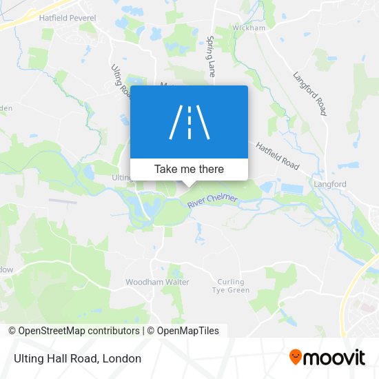 Ulting Hall Road map