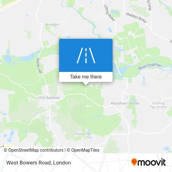 West Bowers Road map