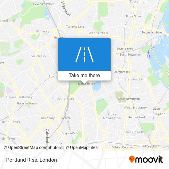 Portland Rise map