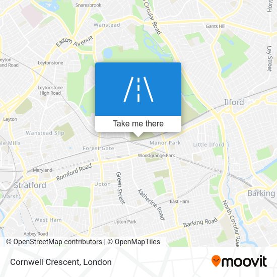 Cornwell Crescent map