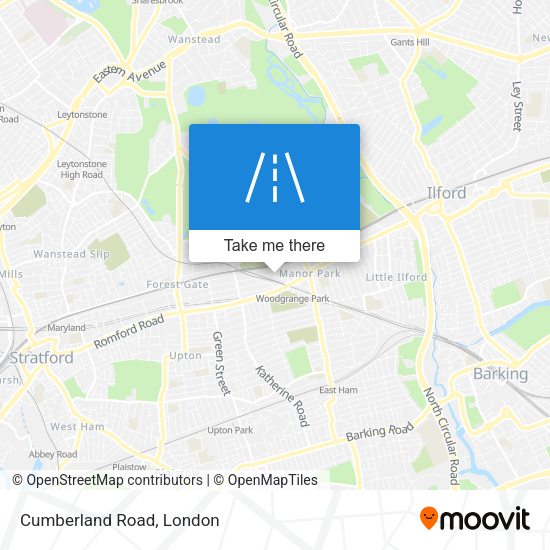 Cumberland Road map