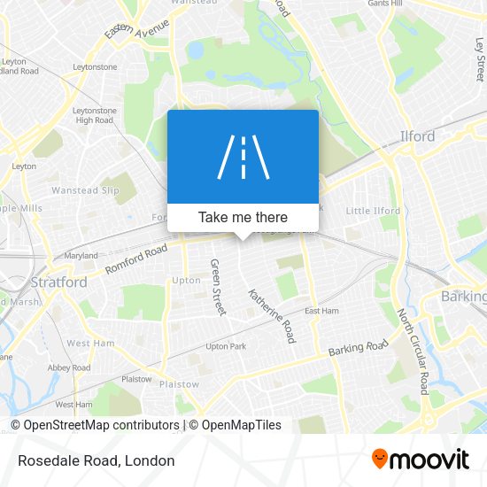 Rosedale Road map