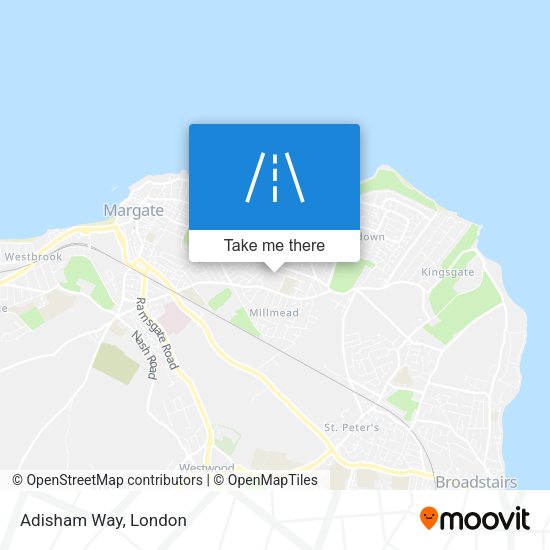Adisham Way map