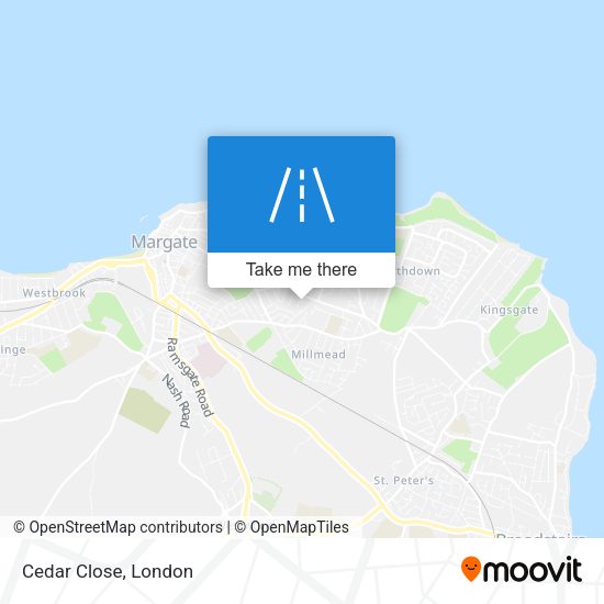 Cedar Close map