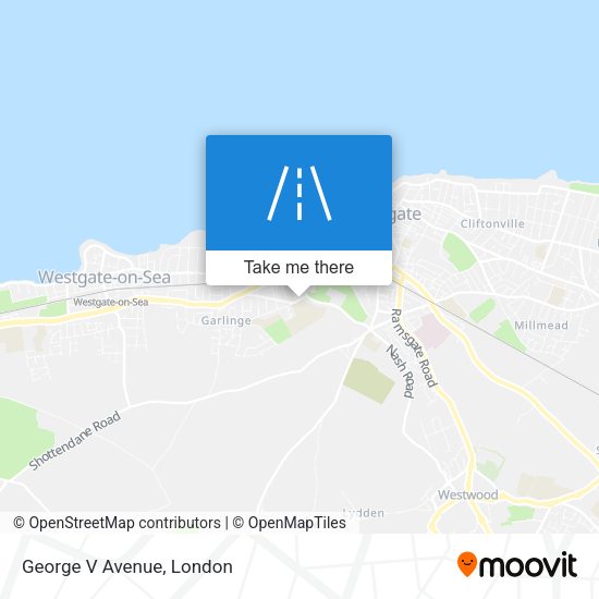 George V Avenue map