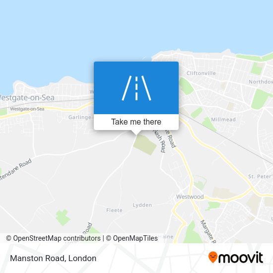 Manston Road map