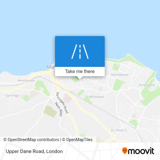 Upper Dane Road map