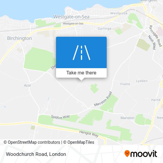 Woodchurch Road map