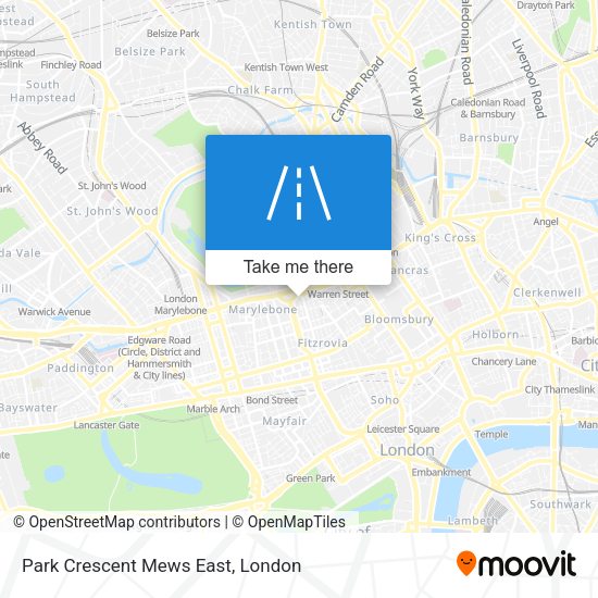 Park Crescent Mews East map