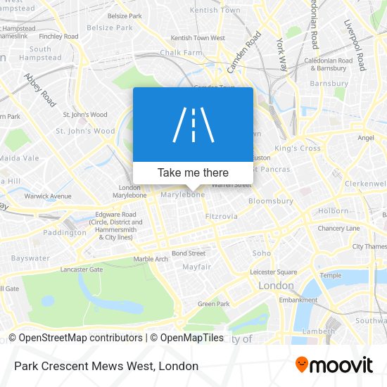 Park Crescent Mews West map