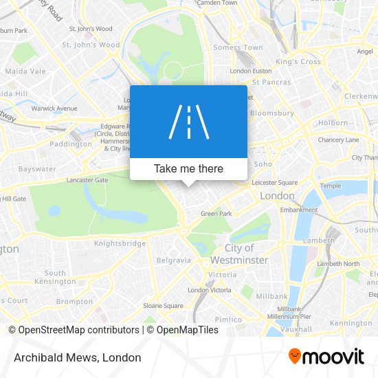 Archibald Mews map