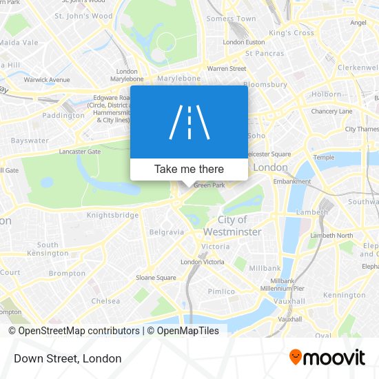 Down Street map