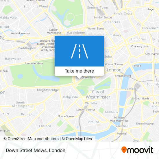 Down Street Mews map