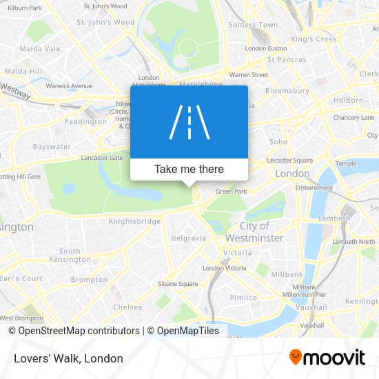 Lovers' Walk map