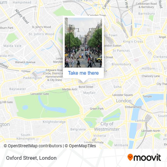 How to get to Oxford Street in Mayfair by Tube Bus or Train